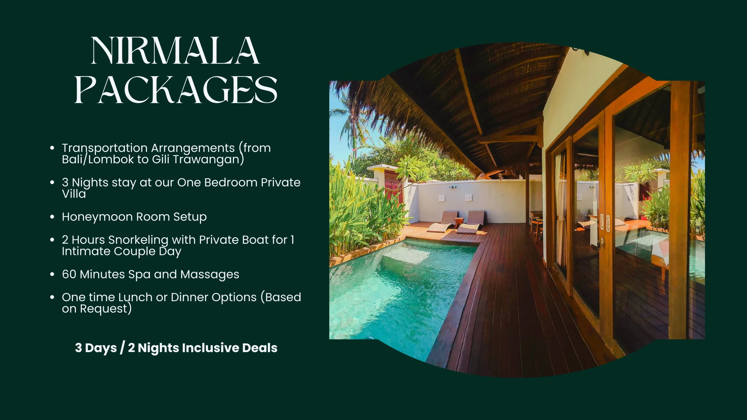 travel to gili island with nirmala packages by Pera ONE Villas