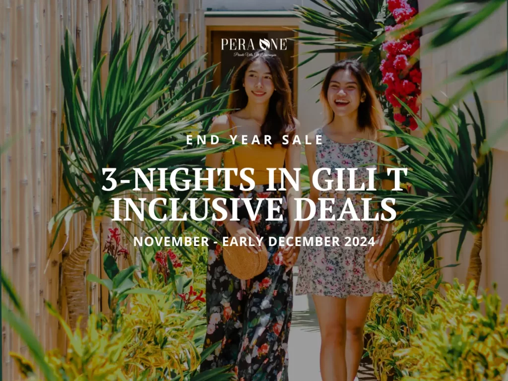 3 NIGHTS IN GILI T - END YEAR INCLUSIVE DEALS